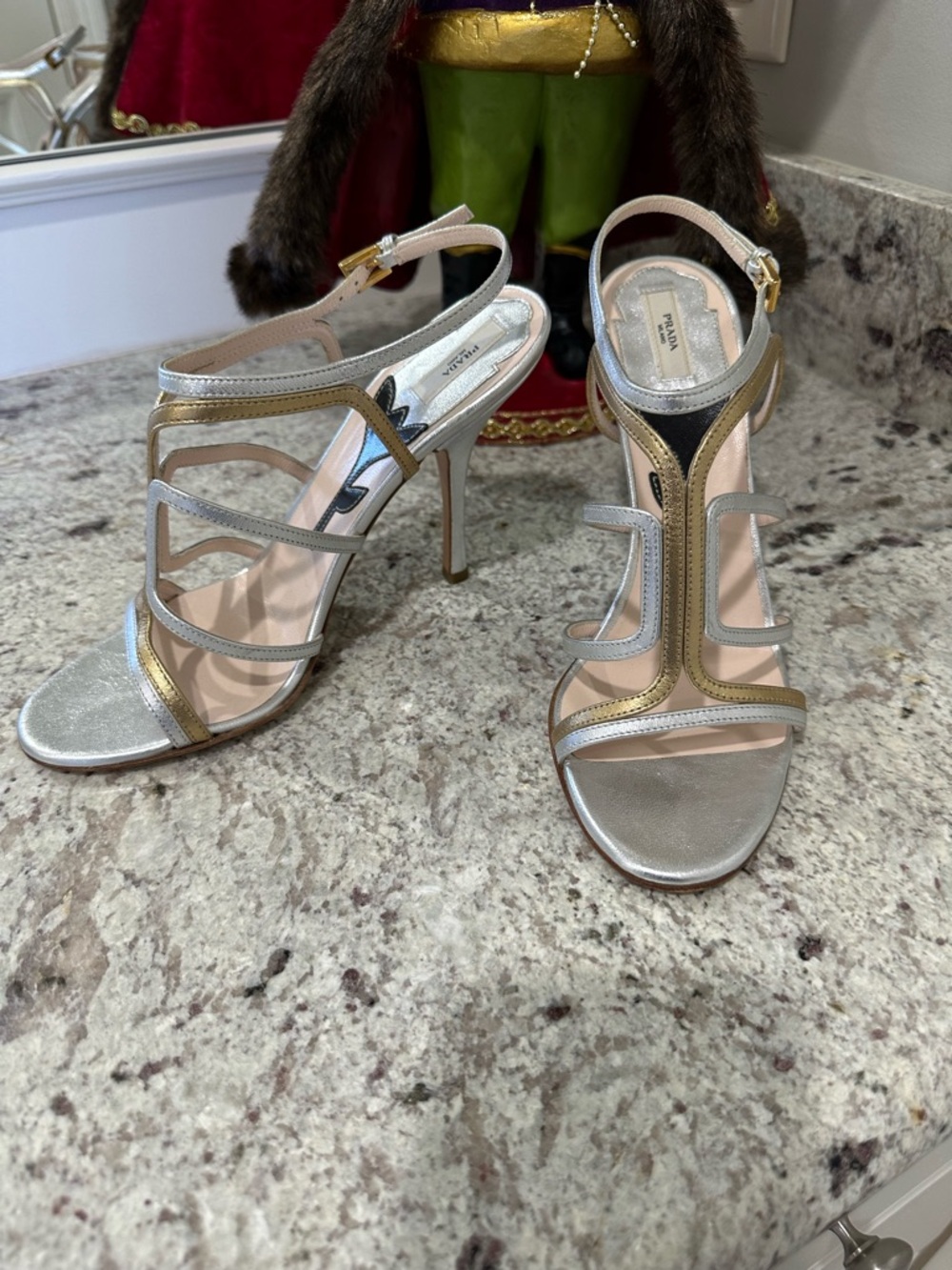 Prada Vintage Leather T-Strap Heels
Size: 37/7; Like new, beautiful condition - Picture 8 of 10